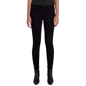 7 For All Mankind Black Ankle Skinny Jeans